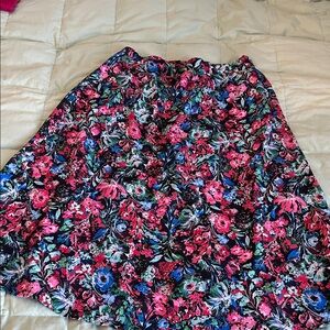Tahari Multicolor Floral A-Line Skirt
